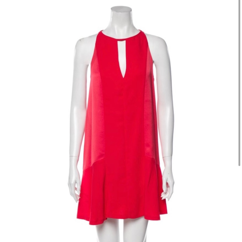 Red High neck mini Parker dress